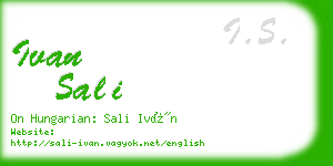 ivan sali business card